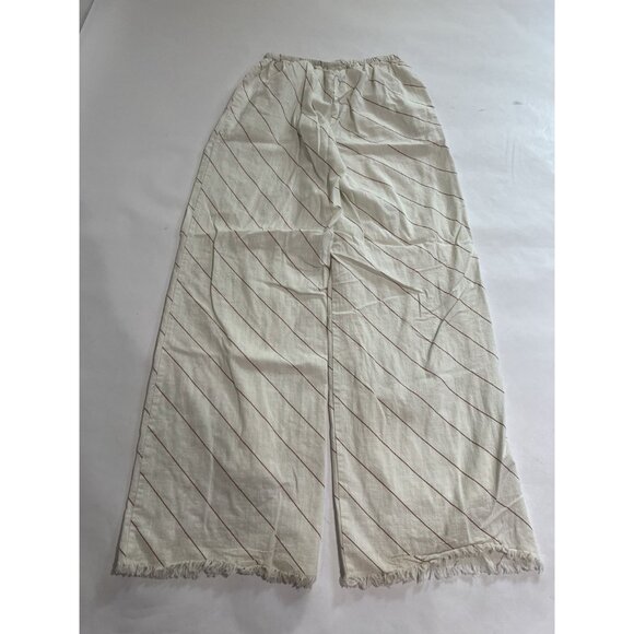 SNDYS Wide Leg Striped Pants in Ecru - Picture 2 of 5